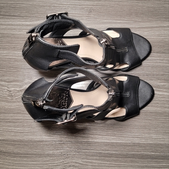 Vince Camuto VC Marleau Gladiator Cut Out Sandals Leather Black Womens 8 M - Picture 8 of 9